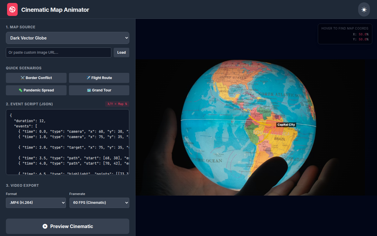 Cinematic Map Animator