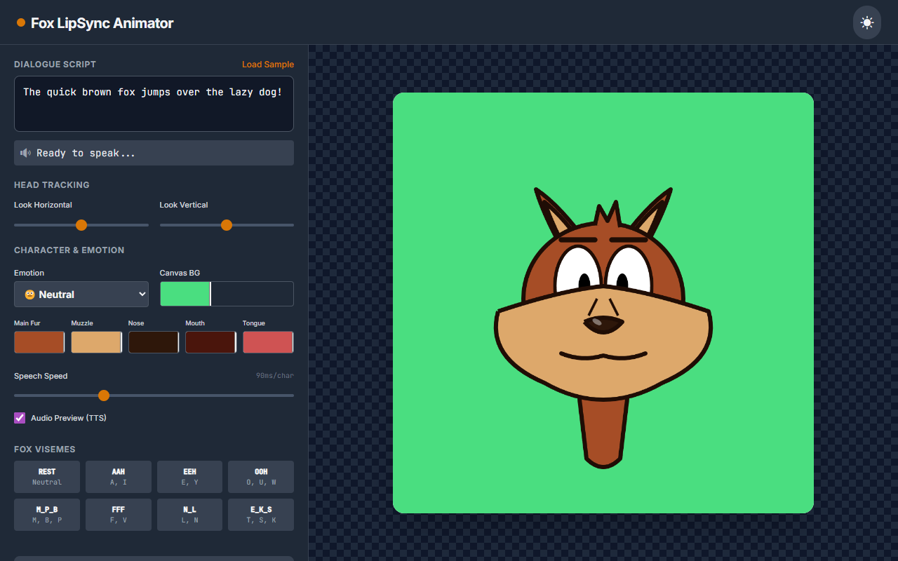 Fox Lip Sync Animator V0 2