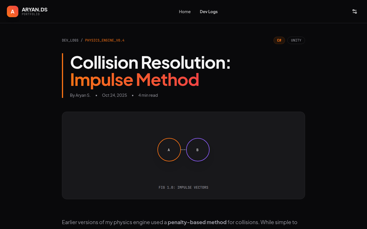 Zero Grvity Dynamic Devlog Page