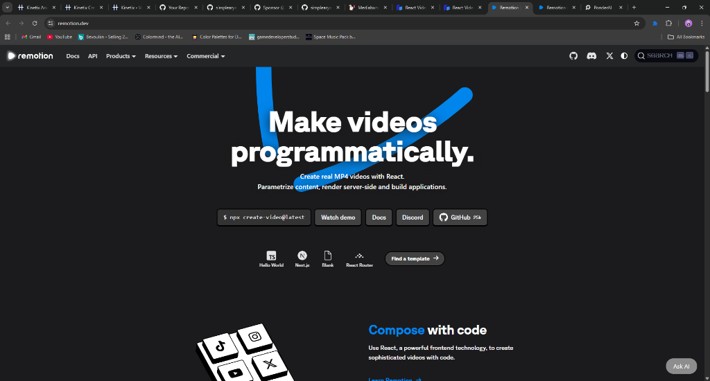 Remotion Landing Page